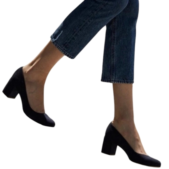 Margeaux The Heel Suede Pump Block Heel Patent Leather Accents Burgundy 38.5/8.5 - Picture 14 of 15